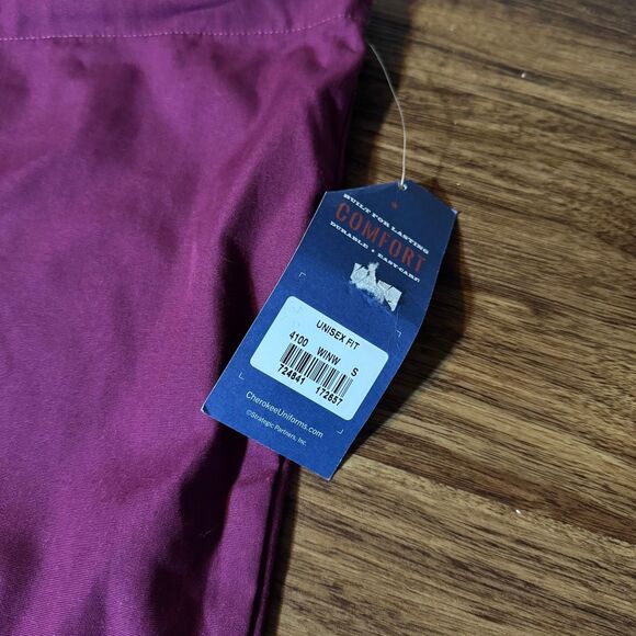 Cherokee Unisex Scrub Pants Adult Purple Drawstring Workwear Uniform Size Small - Picture 2 of 9